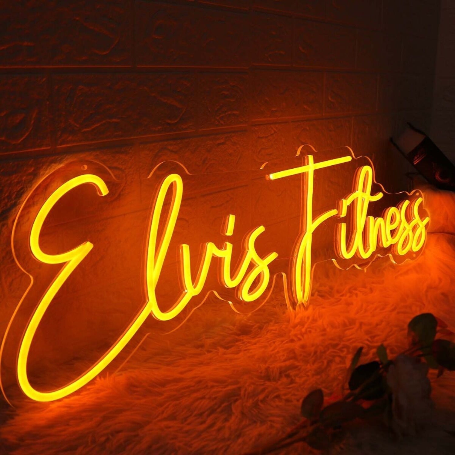 Elvis Fitness Orange Led Neon Sign - Shineneon