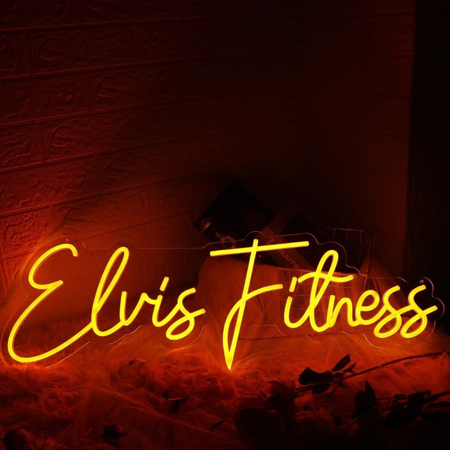 Elvis Fitness Orange Led Neon Sign - Shineneon