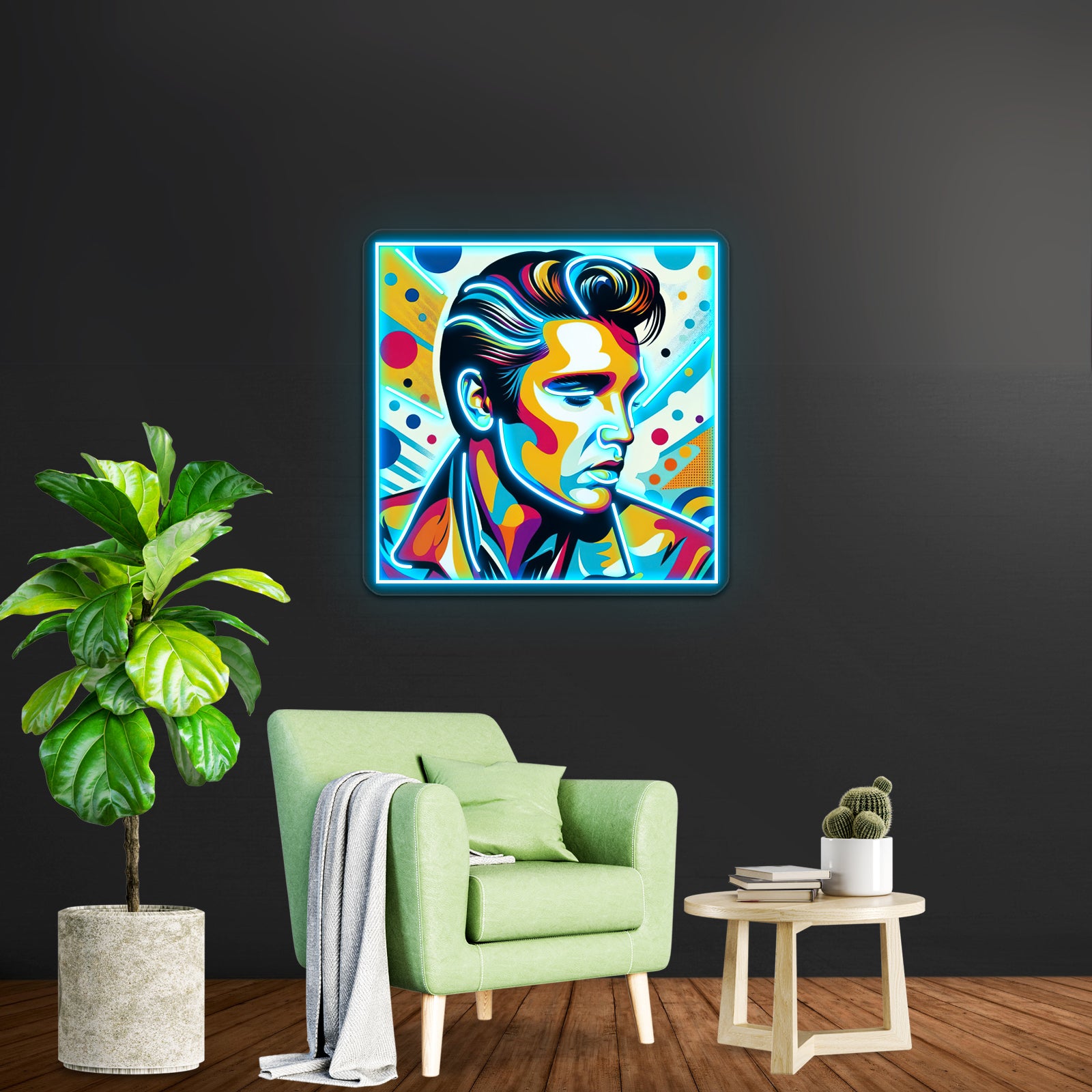 Elvis Presley Pop Artwork Custom Neon Led Sign