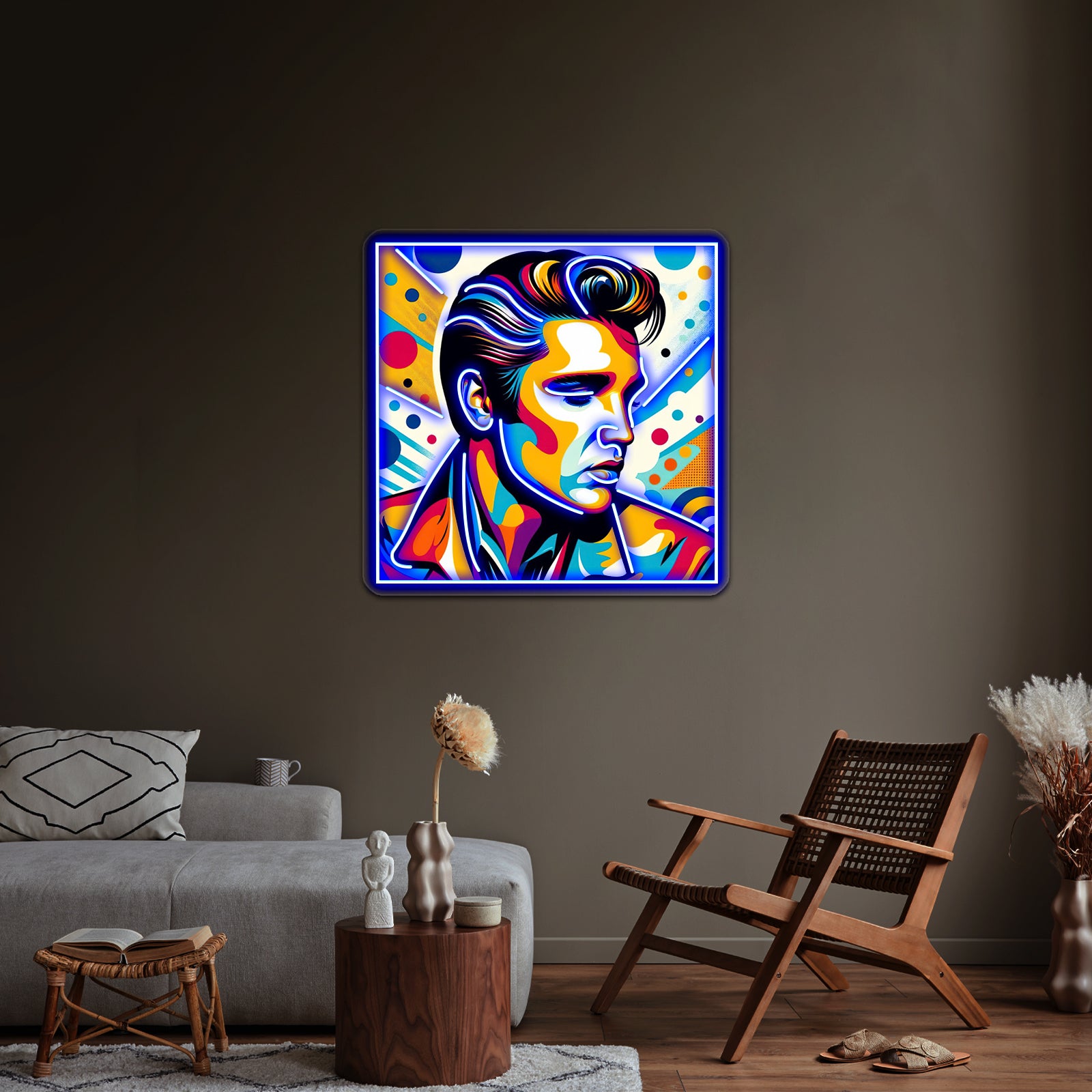 Elvis Presley Pop Artwork Custom Neon Led Sign