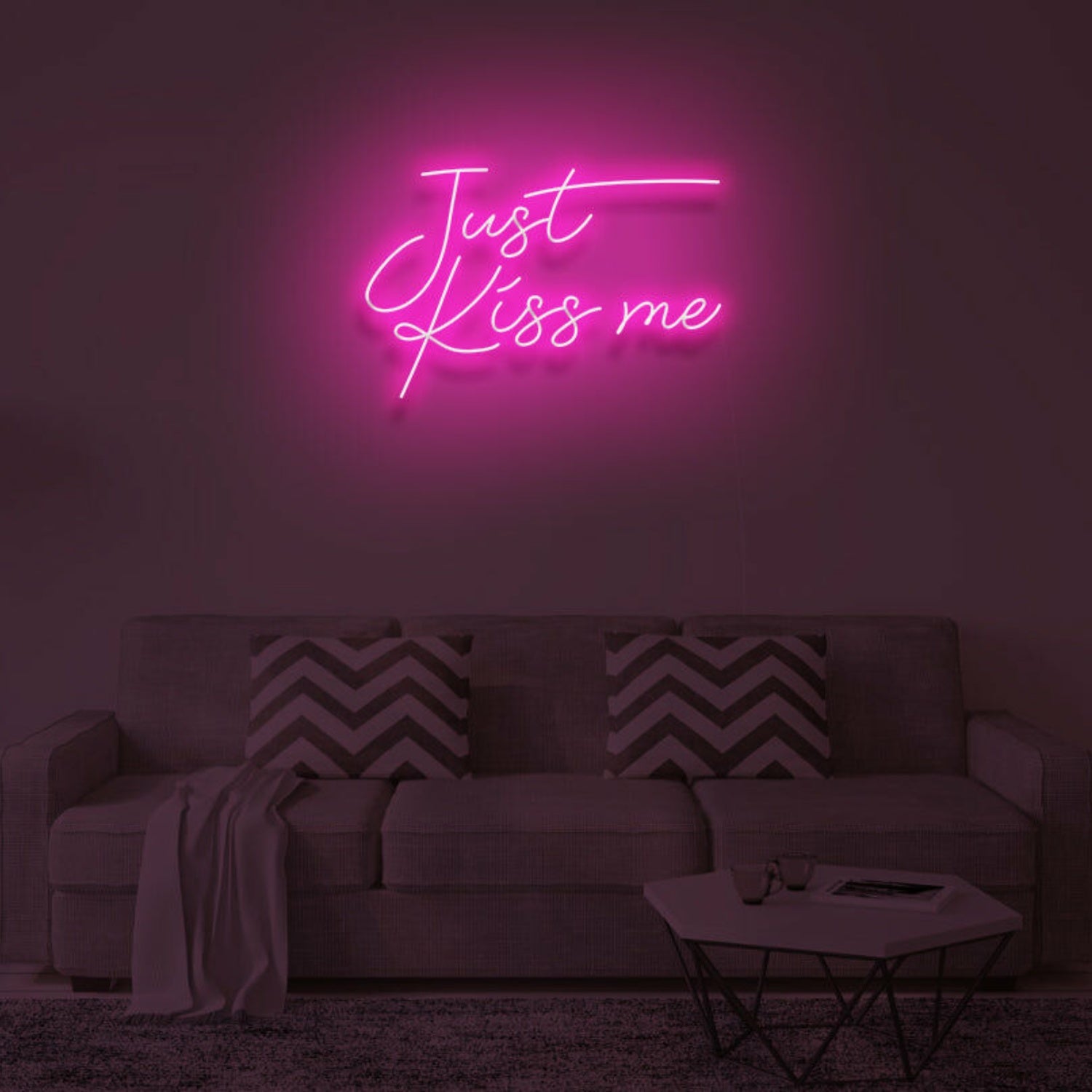 Embrace Romance With Just Kiss Me Neon Sign | Shineneon