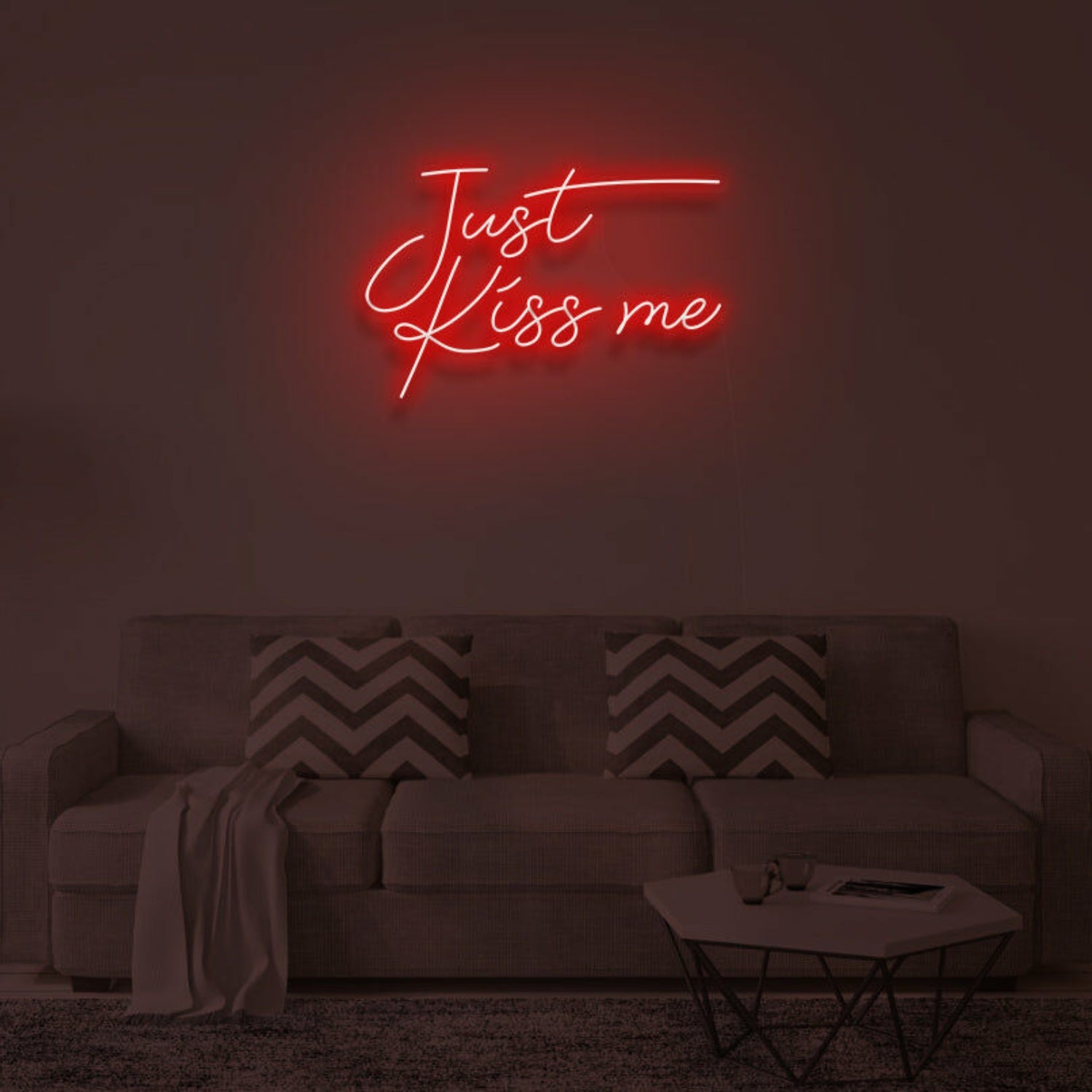 Embrace Romance With Just Kiss Me Neon Sign | Shineneon