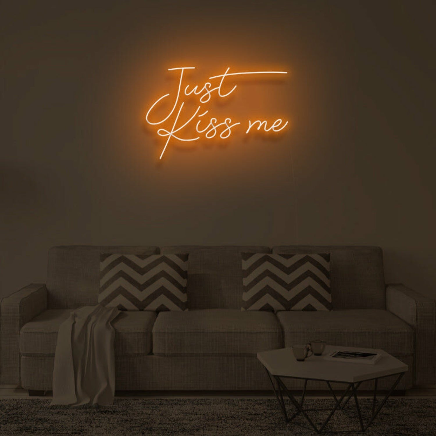 Embrace Romance With Just Kiss Me Neon Sign | Shineneon
