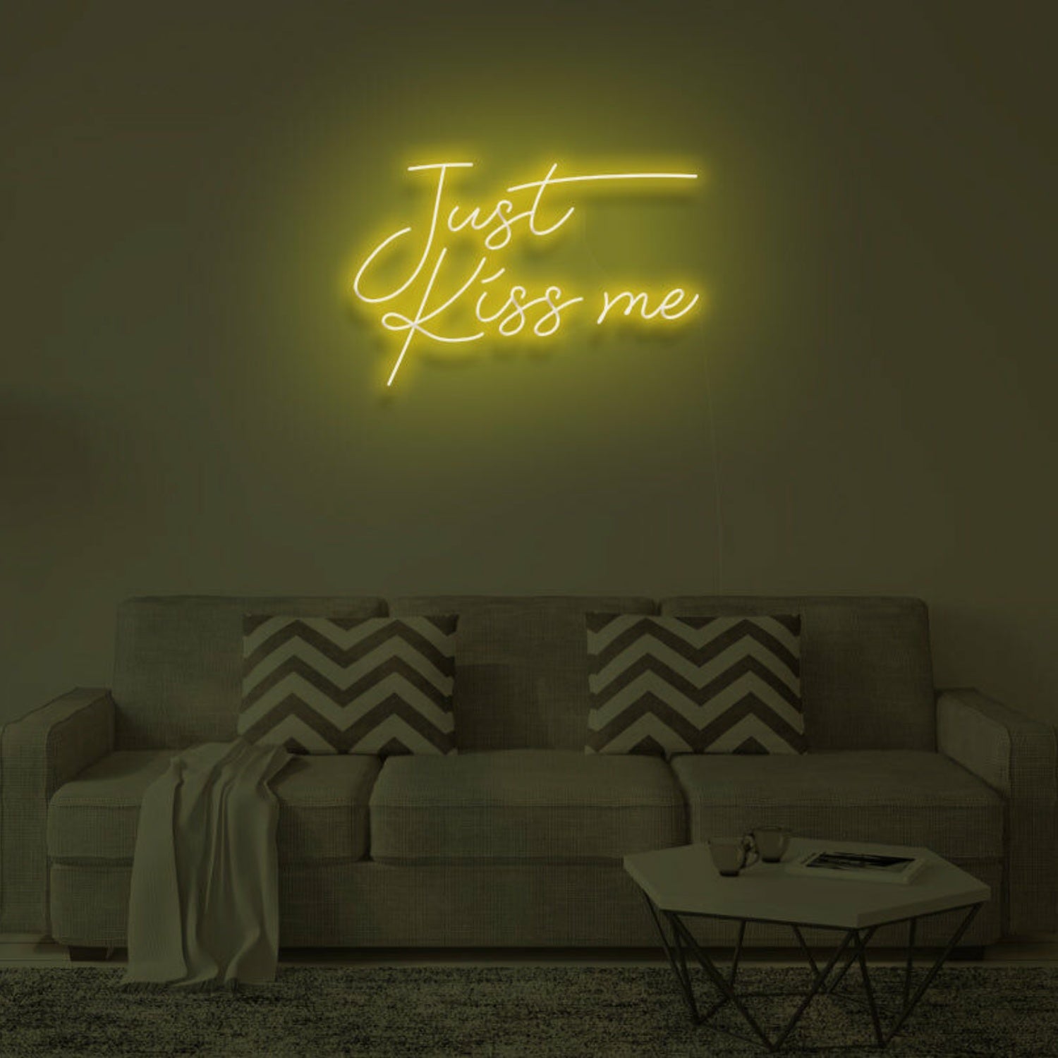 Embrace Romance With Just Kiss Me Neon Sign | Shineneon