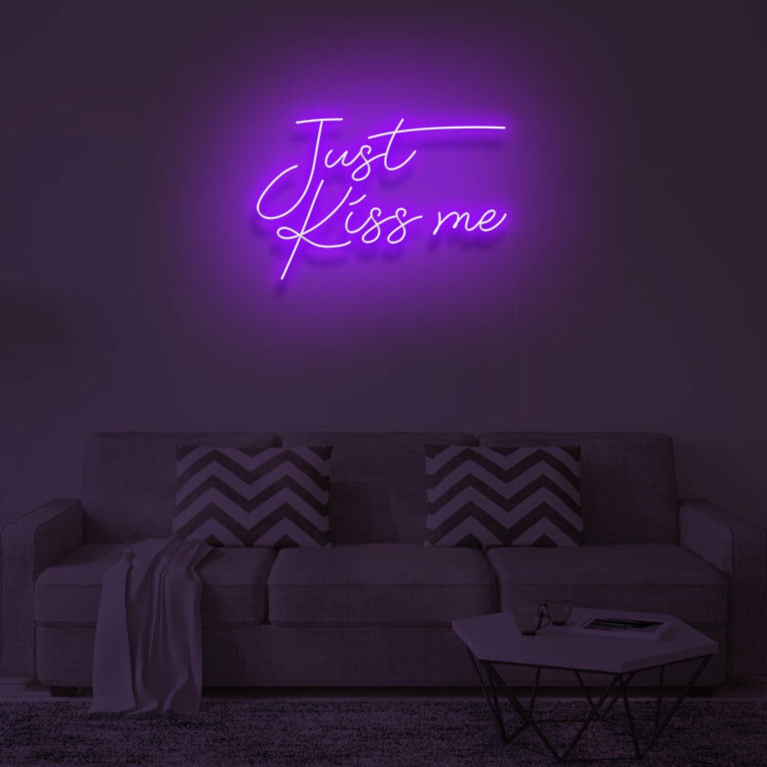 Embrace Romance With Just Kiss Me Neon Sign | Shineneon