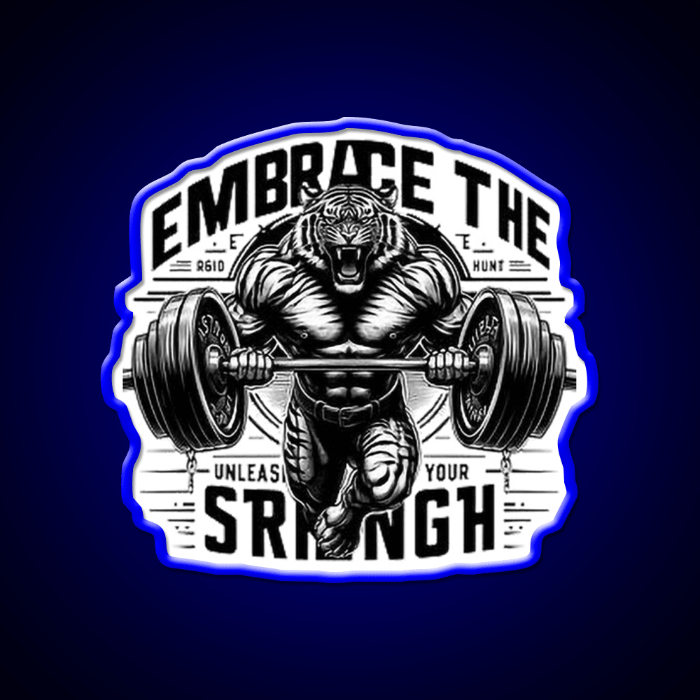 Embrace The Strength Gym Fitness Led Neon Sign Rgb Color - Shineneon