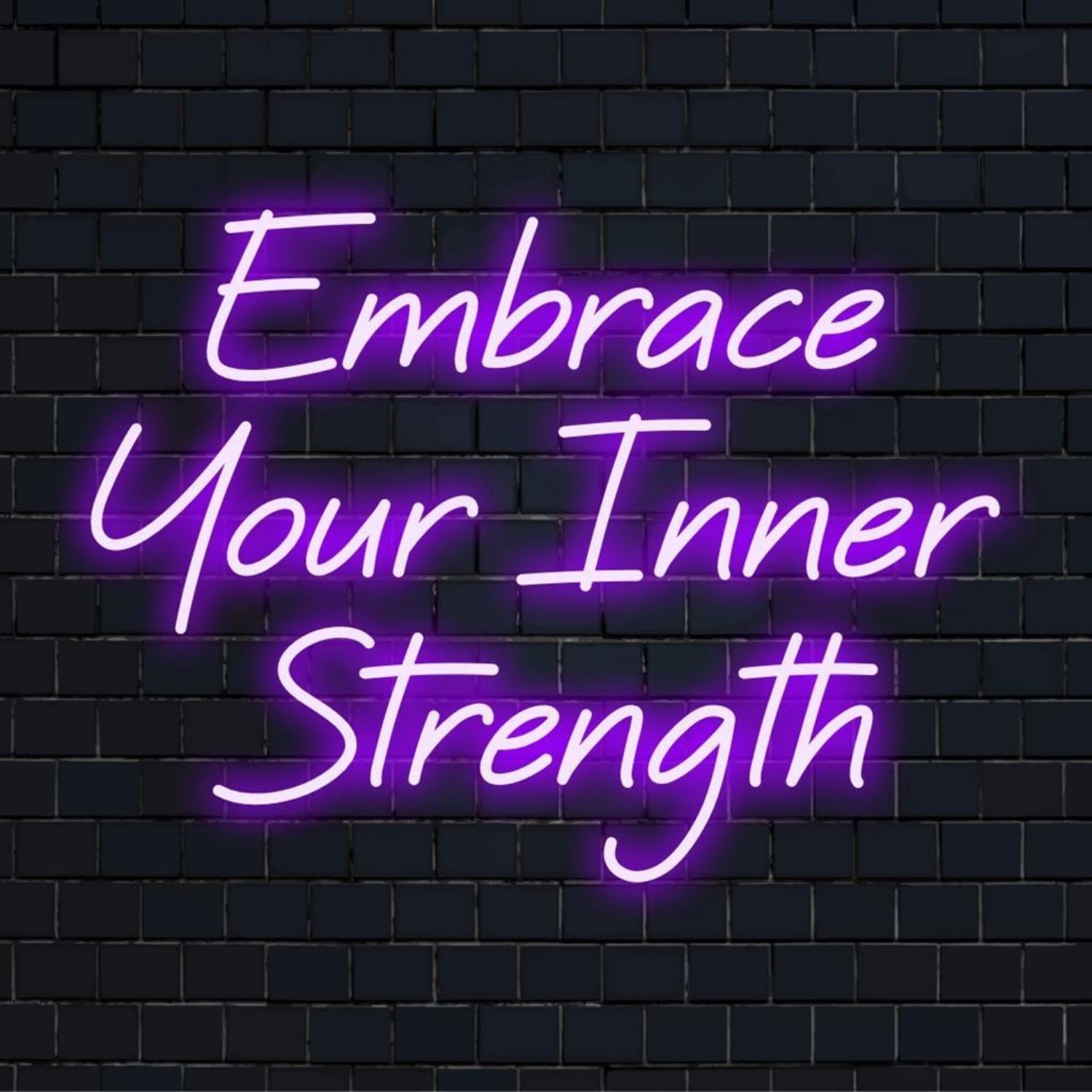 Embrace Your Inner Strength Purple Glow Led Neon Sign For Home Gym Office Decor | Shineneon
