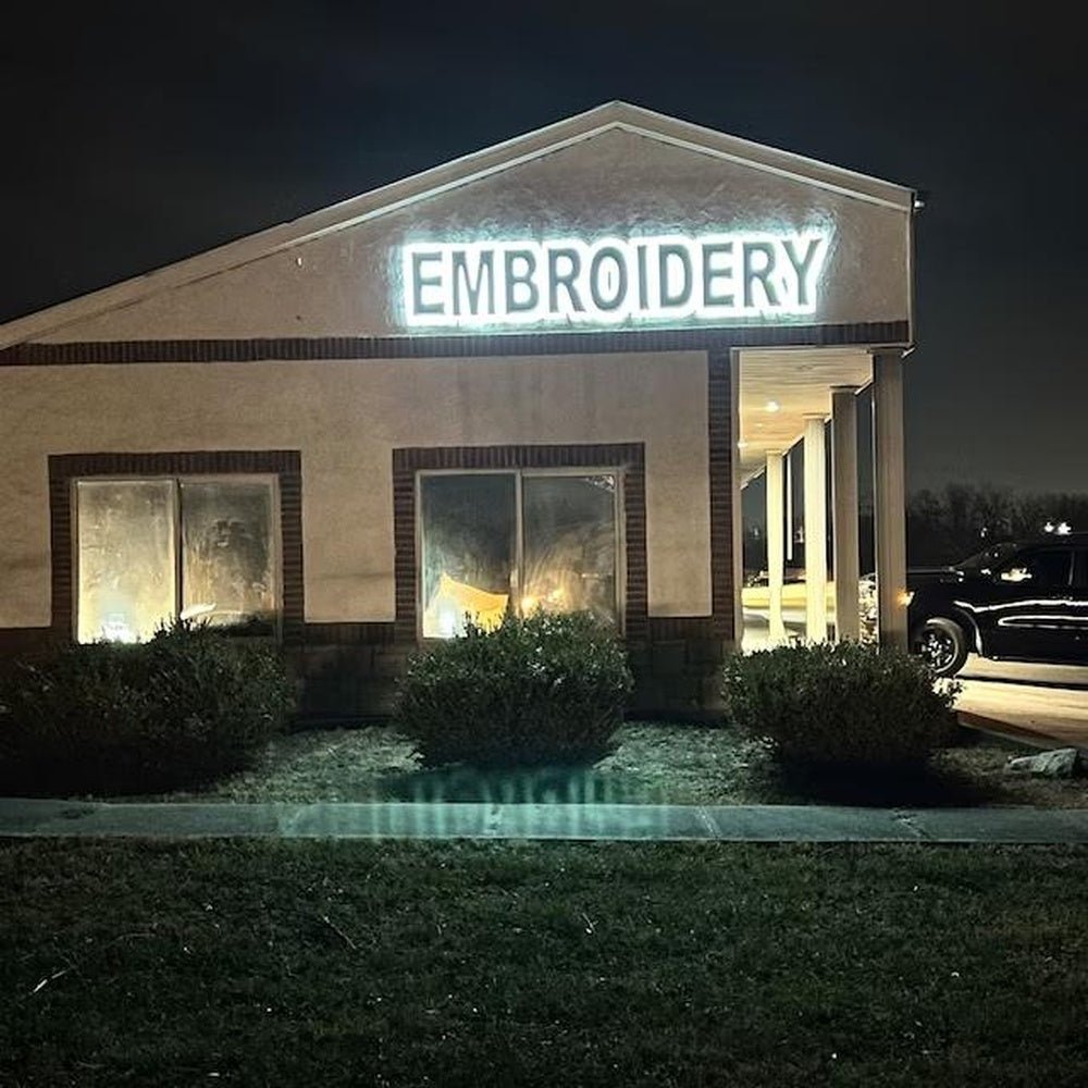 Embroidery 3D Front And Back Lit Letters Metal Led Sign - Shineneon