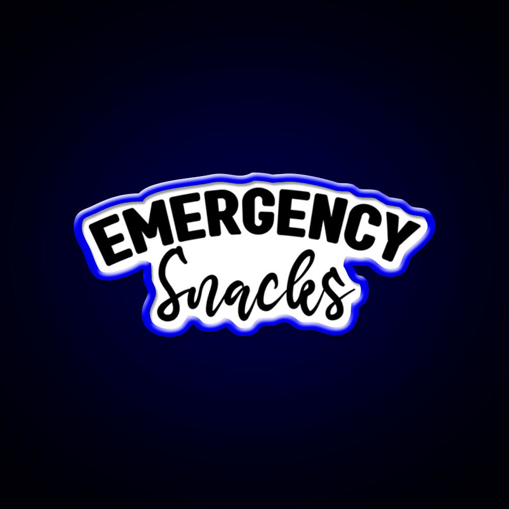 Emergency Snacks Zipper Pouch Snack Food Led Neon Sign Rgb Color - Shineneon