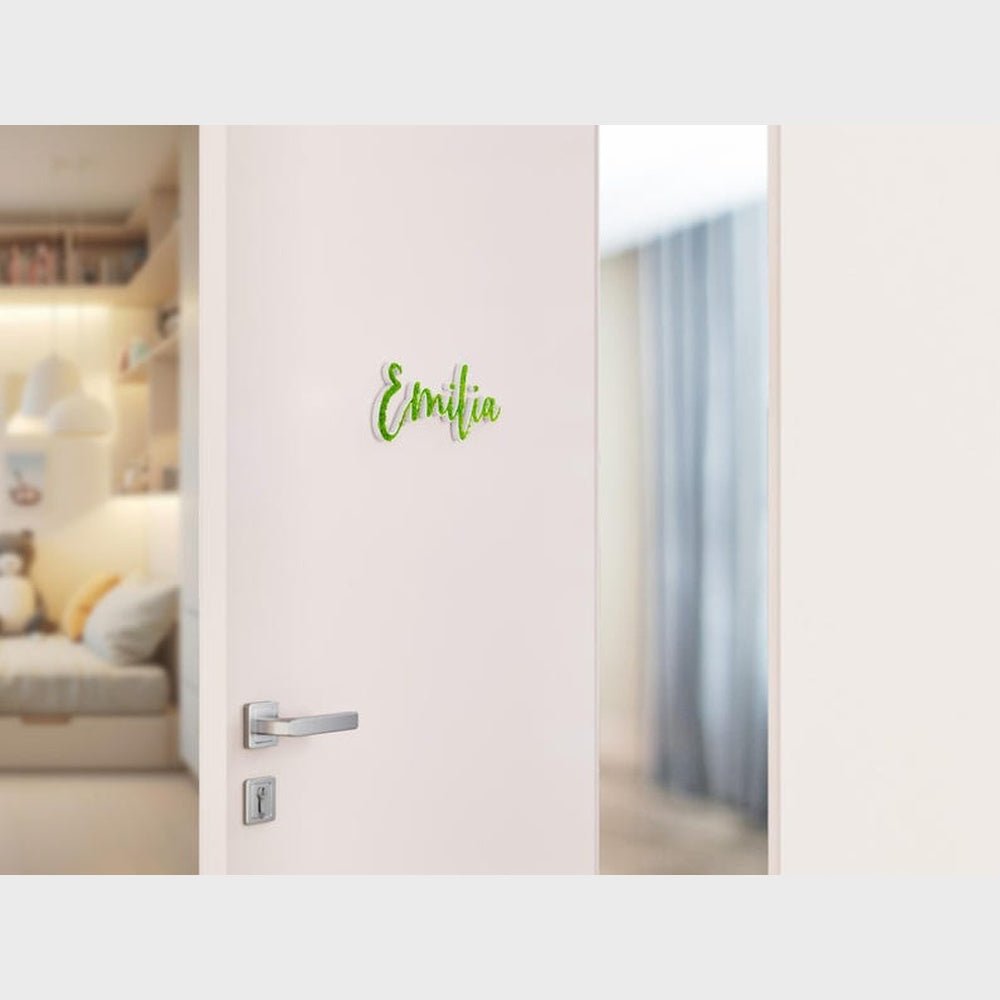 Emilia 3D Moss Letter Sign - Shineneon