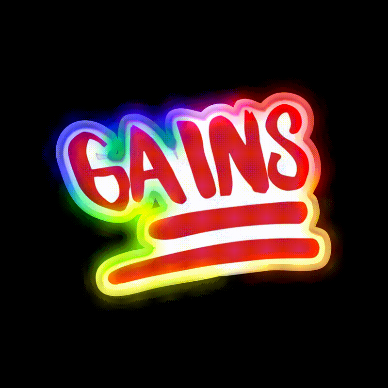 Emoji Gains Gym Fitness Led Neon Sign Rgb Color - LED neon sign close-up detail