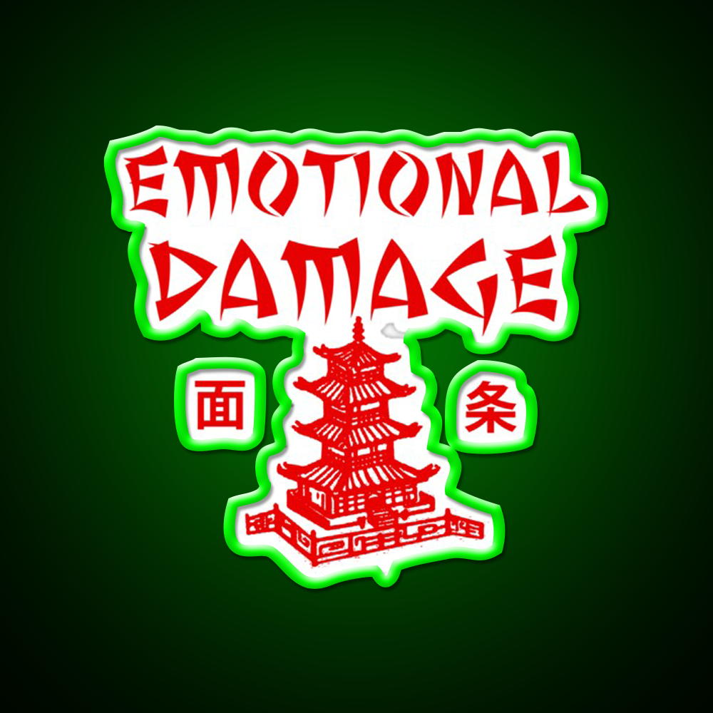 Emotional Damage Led Neon Sign Chinese Food Rgb Color