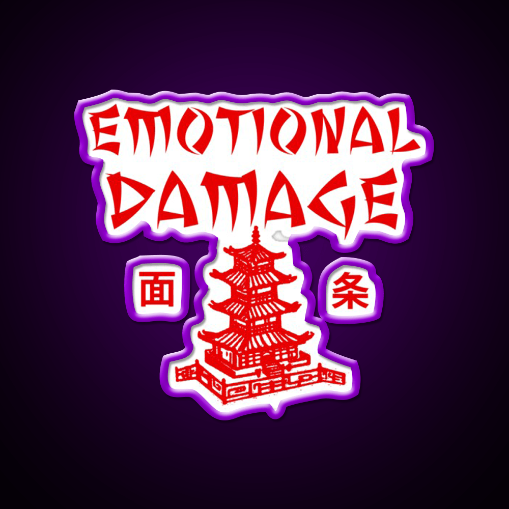 Emotional Damage Led Neon Sign Chinese Food Rgb Color - Shineneon