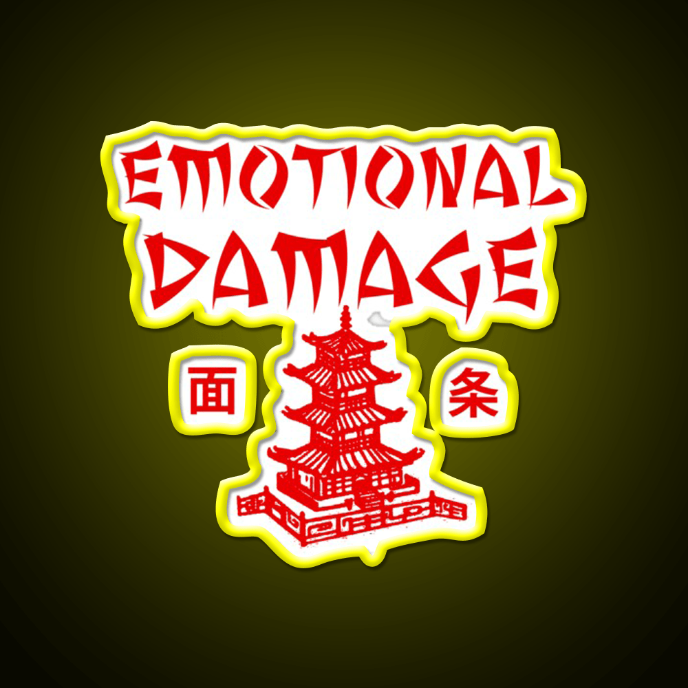 Emotional Damage Led Neon Sign Chinese Food Rgb Color - Shineneon