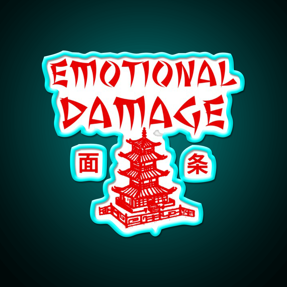 Emotional Damage Led Neon Sign Chinese Food Rgb Color - Shineneon