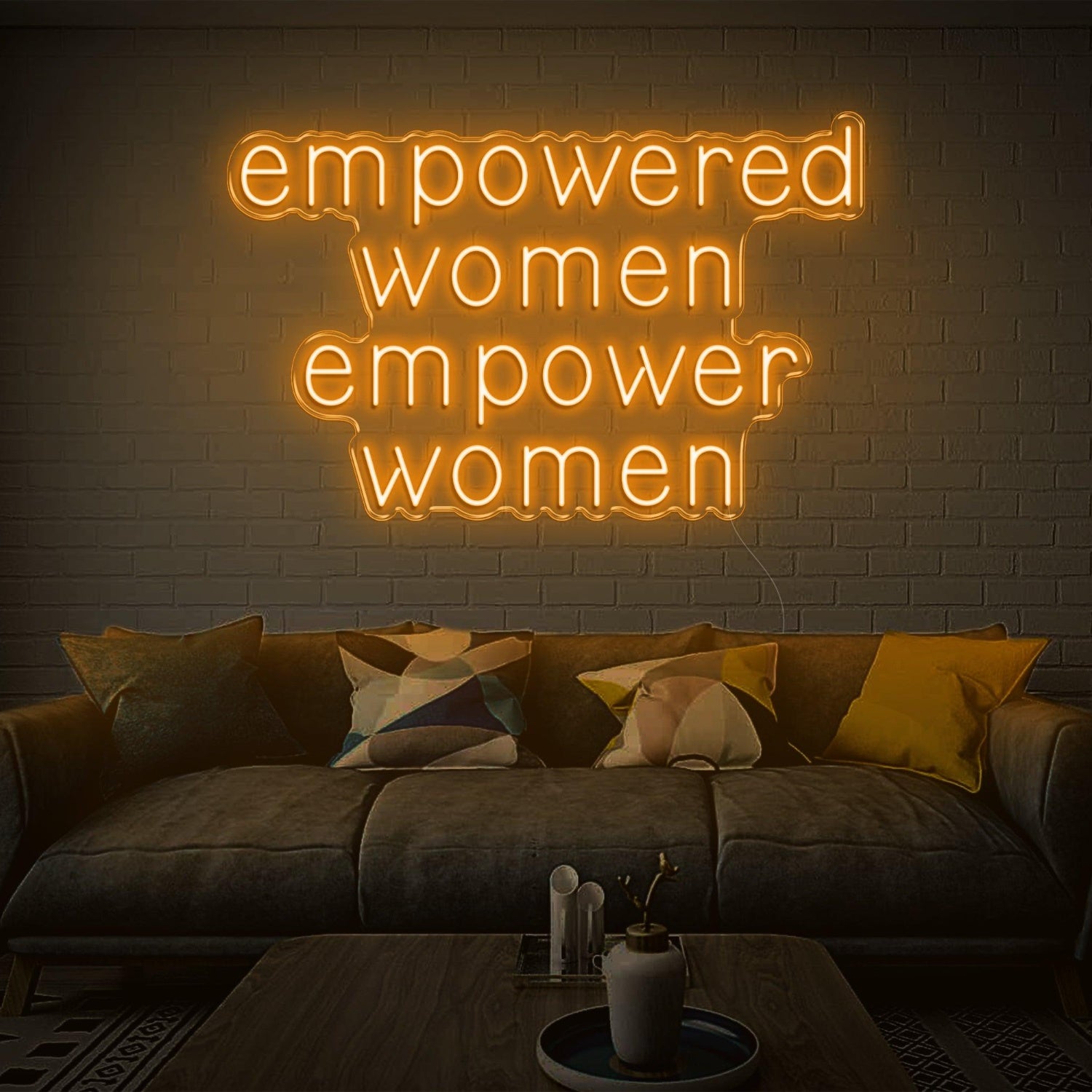 Empowered Women Warm Glow Led Neon Sign Modern Home Decor | Shineneon