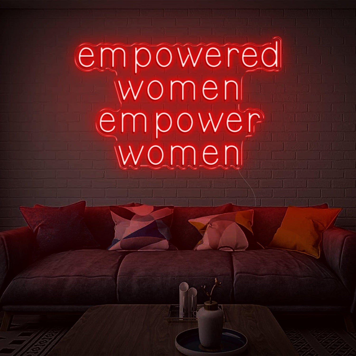 Empowered Women Warm Glow Led Neon Sign Modern Home Decor | Shineneon