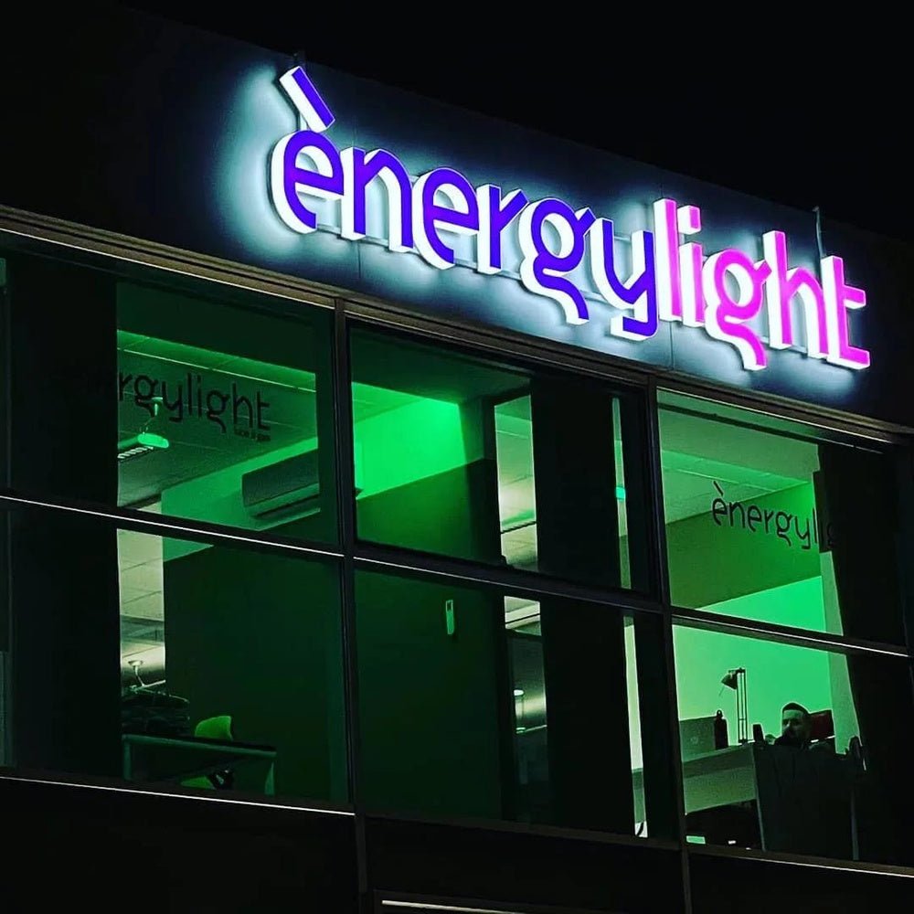 Energy Light 3D Front And Back Lit Letters Metal Led Sign - Shineneon