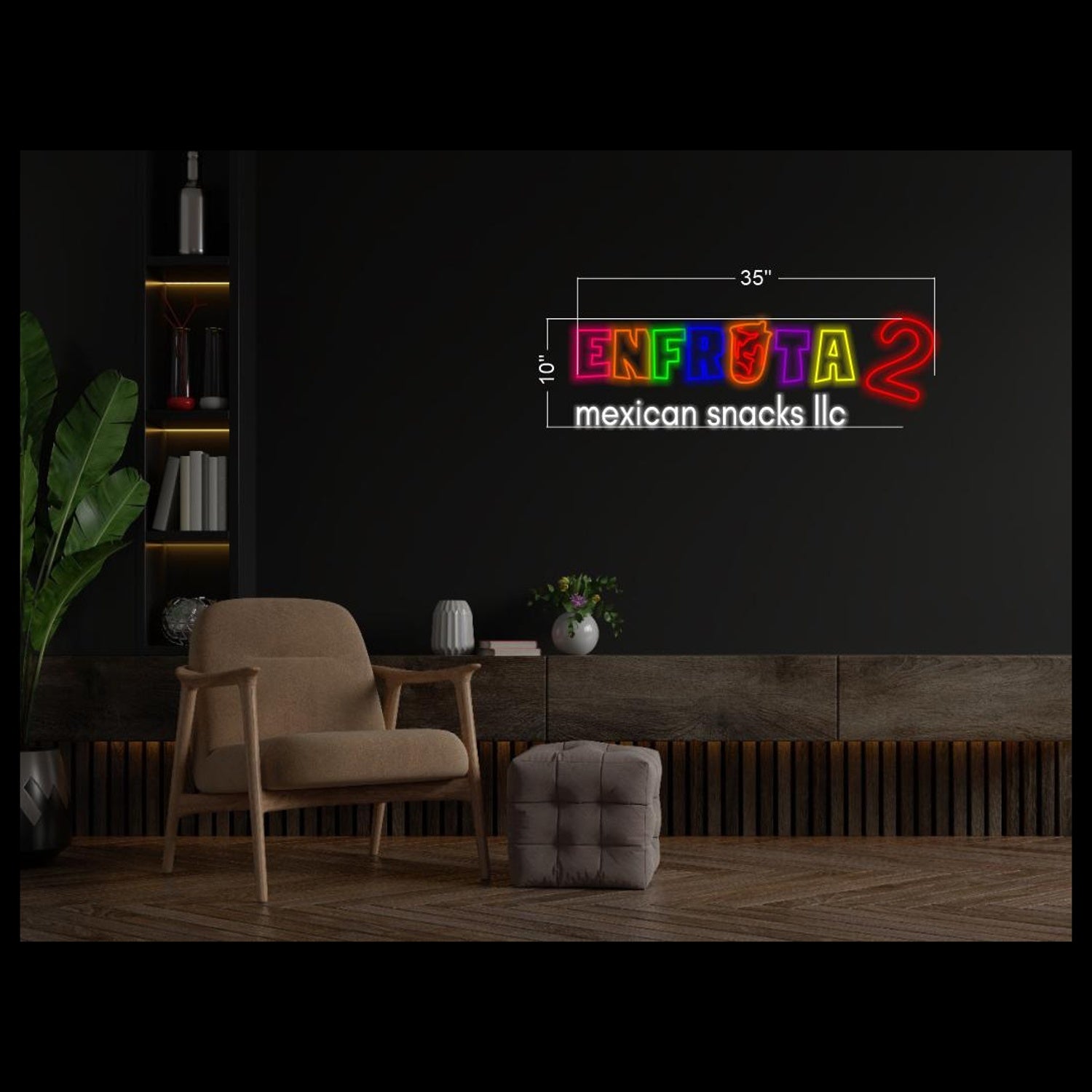 Enfruta 2 Mexican Snacks Llc Multicolor Led Neon Sign For Restaurant Cafe Decor | Shineneon