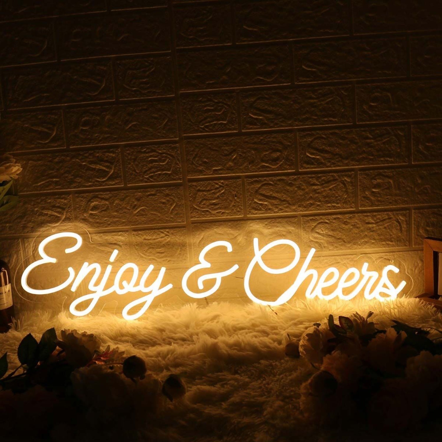 Enjoy And Cheers Yellow Custom Led Neon Sign - Shineneon