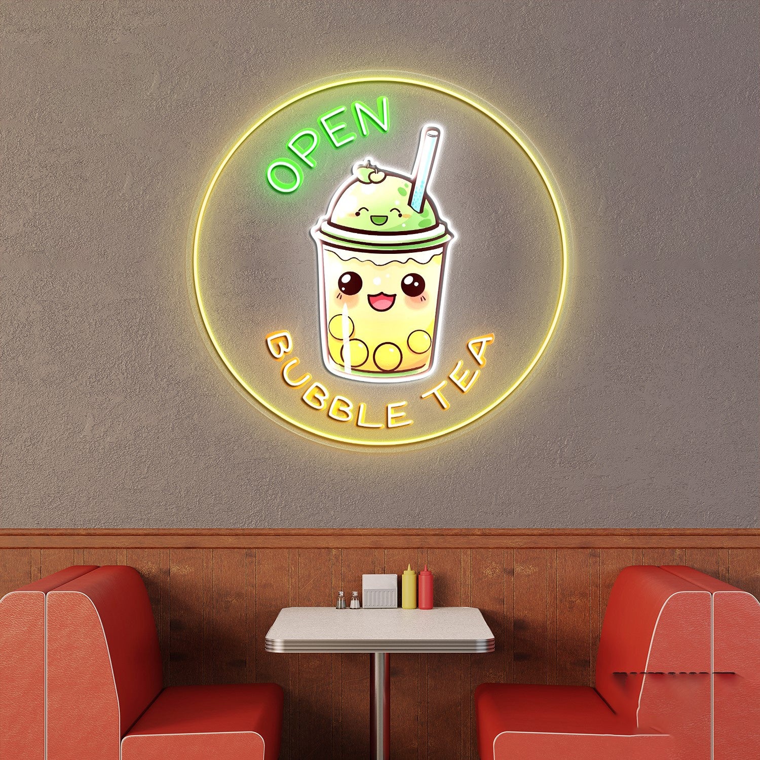 Enjoy Bubble Tea Acrylic Led Neon Sign | Shineneon