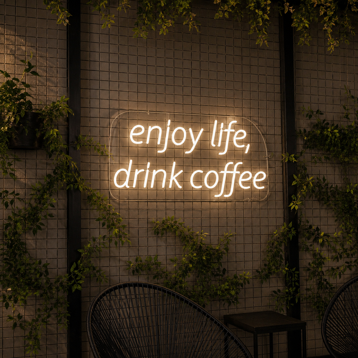 Enjoy Life Drink Coffee LED Neon Sign - 01 Original Product Image