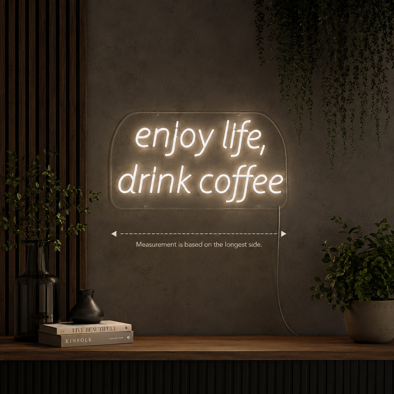 Enjoy Life Drink Coffee LED Neon Sign - 04 Size Image