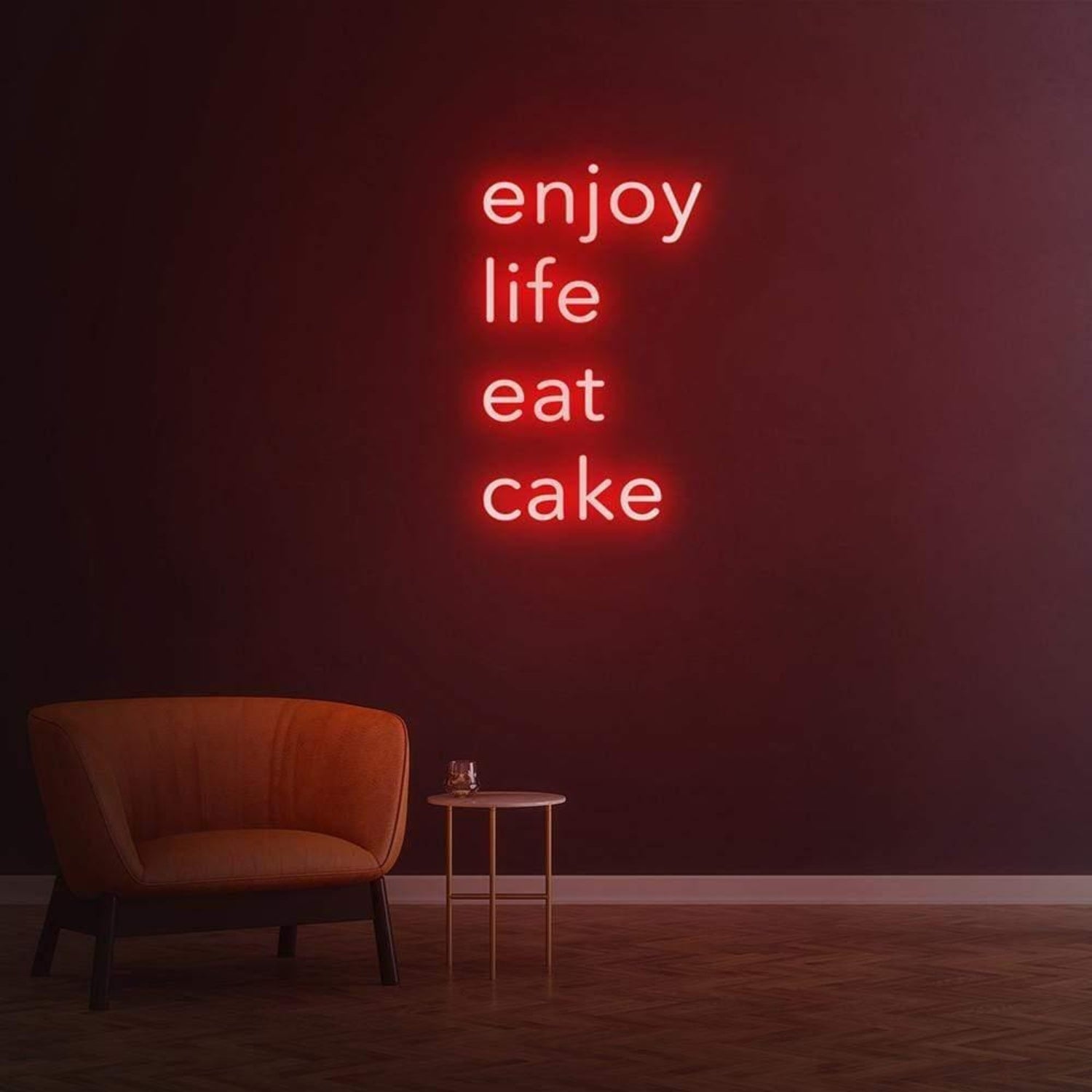 Enjoy Life Eat Cake Purple Led Neon Sign For Home Cafe Decor | Shineneon