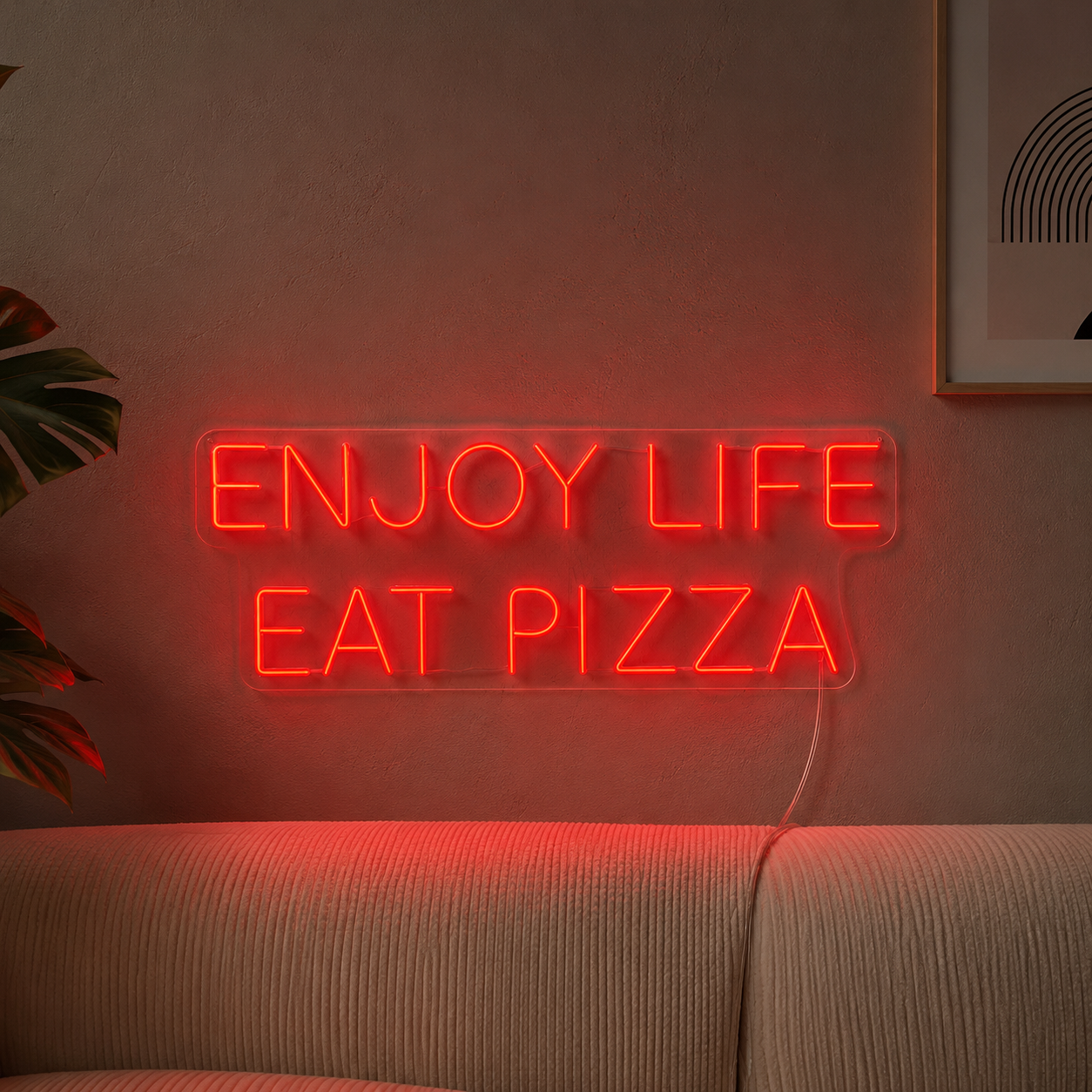 Enjoy Life Eat Pizza LED Neon Sign - 01 Original Product Image