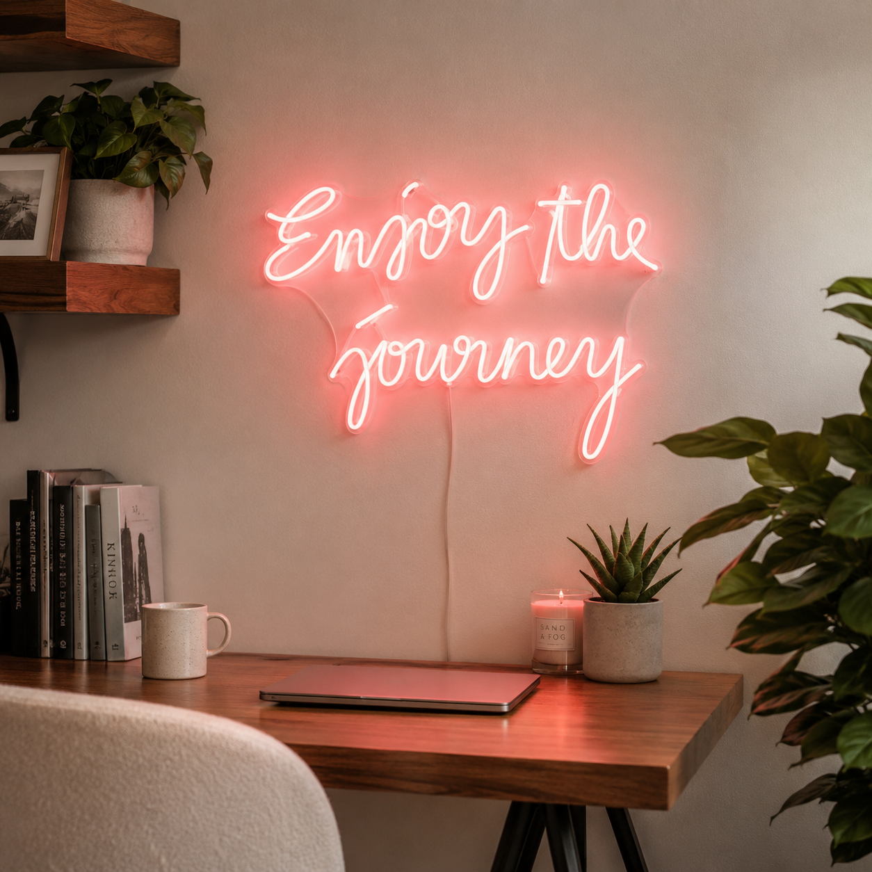 Enjoy The Journey LED Neon Sign - 03 Real Lifestyle Scene