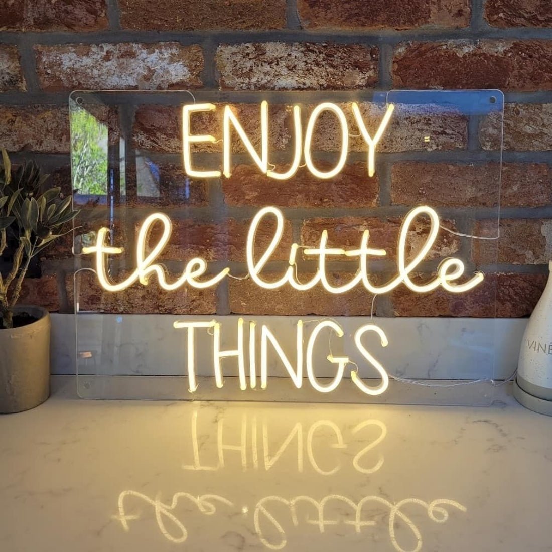 Enjoy The Little Things Led Sign Business Neon Sign - Shineneon