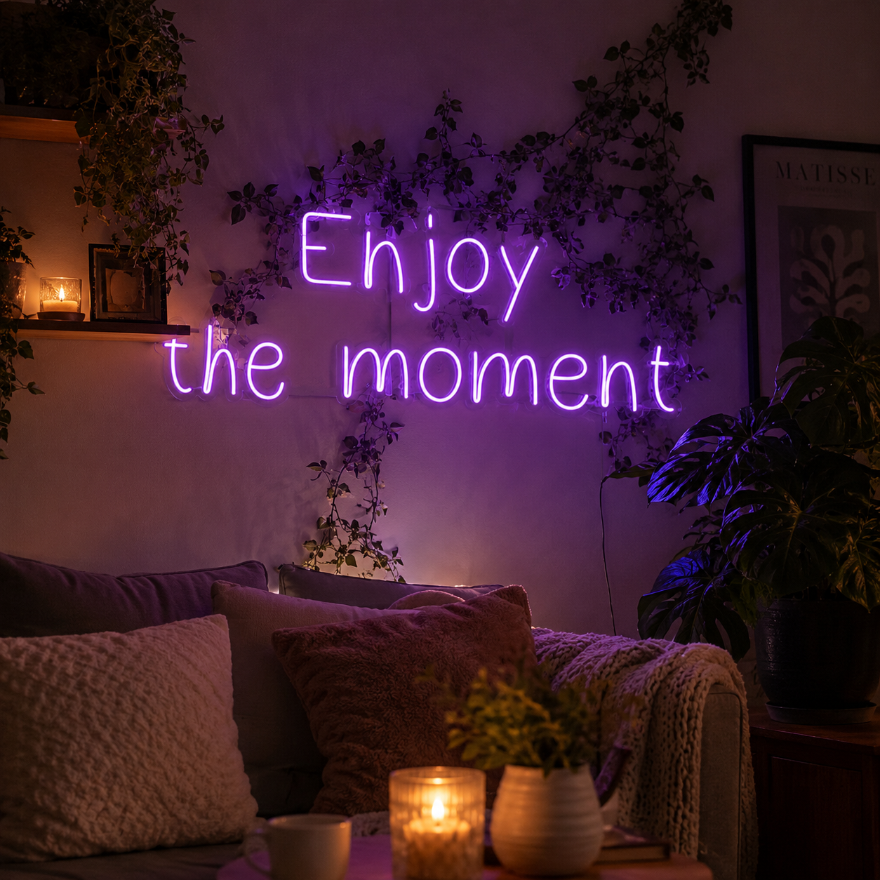 Enjoy The Moment LED Neon Sign - 02 High-Converting Product Image
