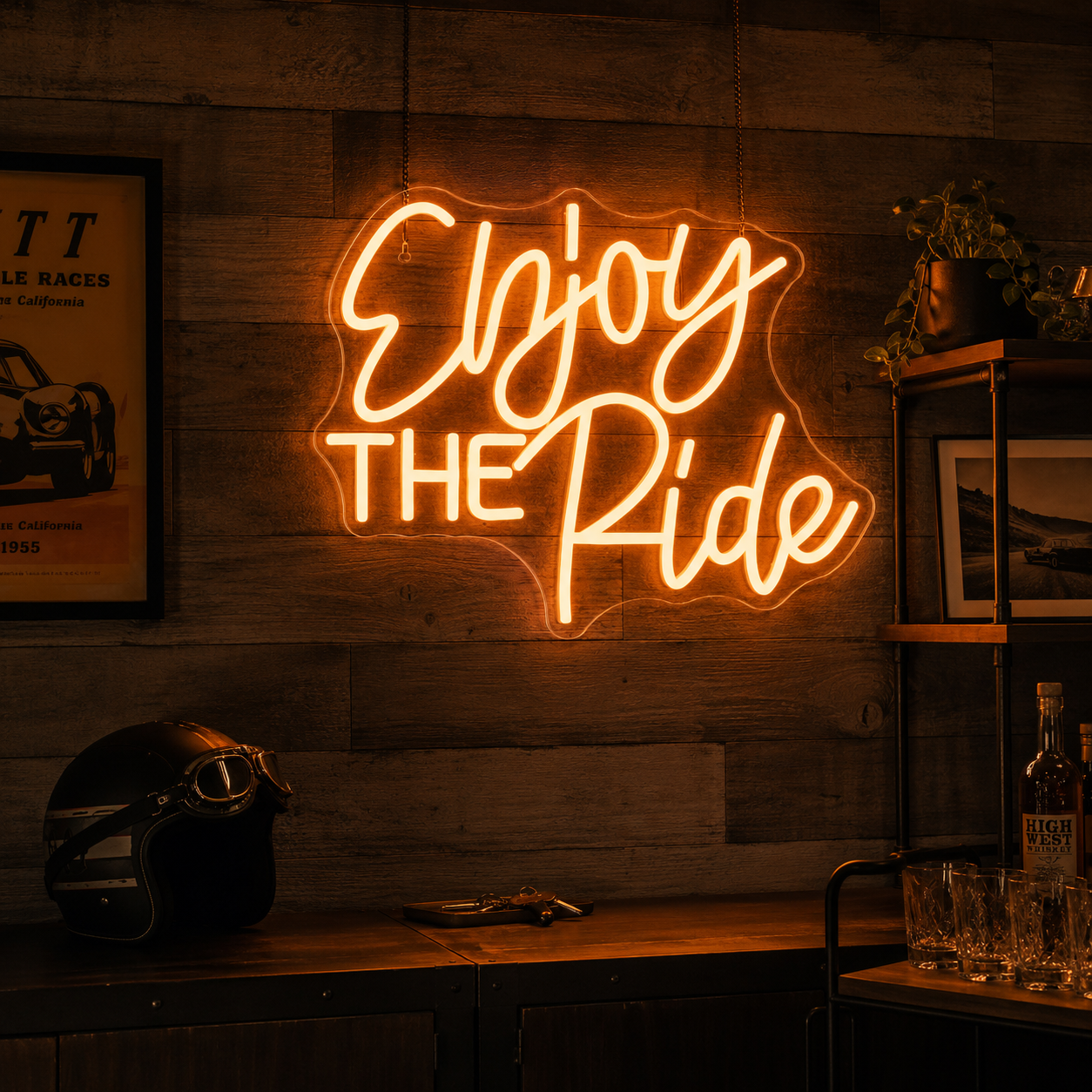 Enjoy The Ride LED Neon Sign - 03 Real Lifestyle Scene
