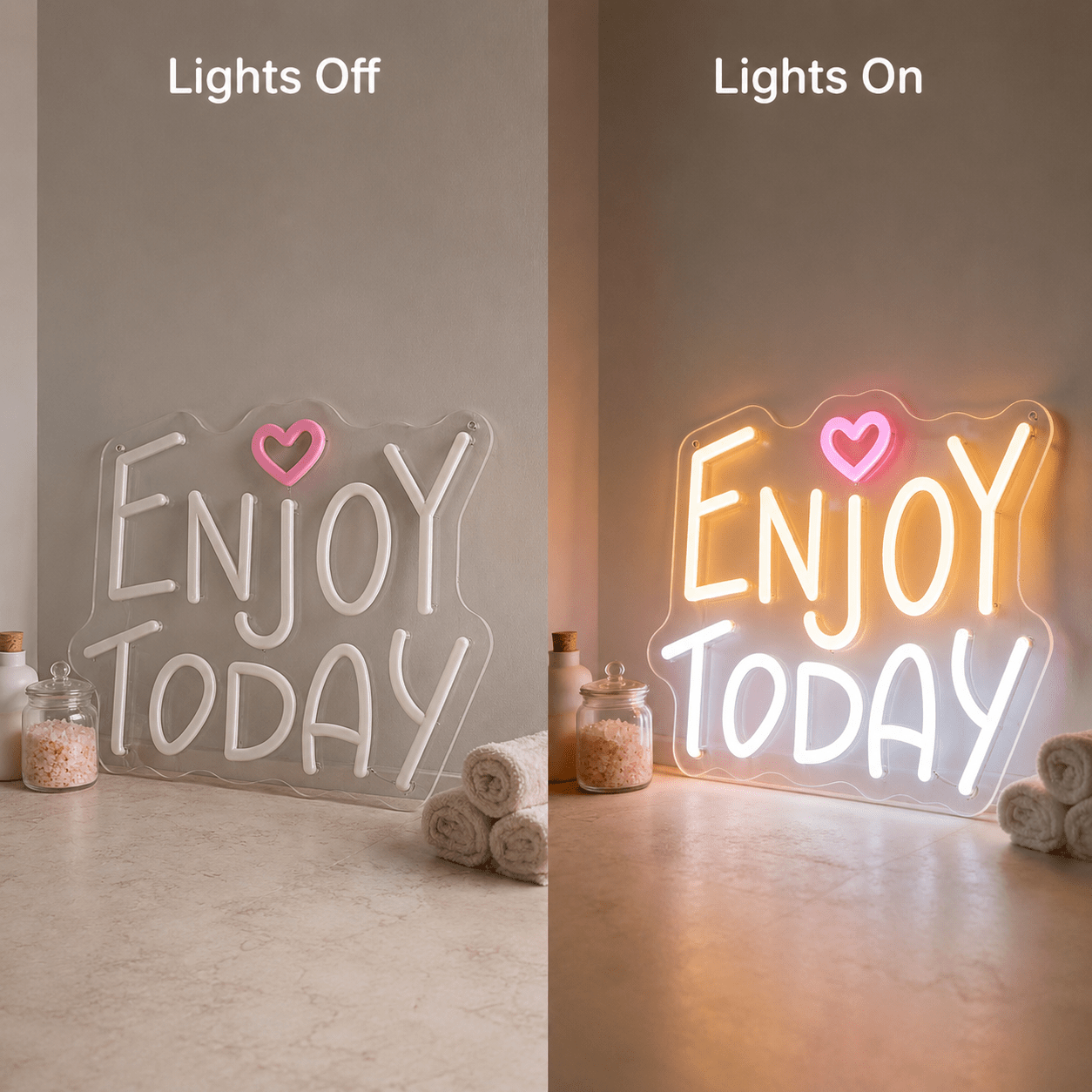 Enjoy Today LED Neon Sign Bedroom Wall Art - Shineneon