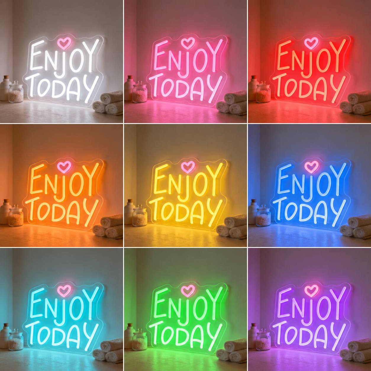 Enjoy Today LED Neon Sign Bedroom Wall Art - Shineneon