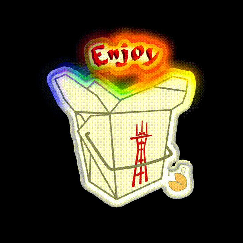 Enjoy Twin Peaks Led Neon Sign Chinese Food Rgb Color