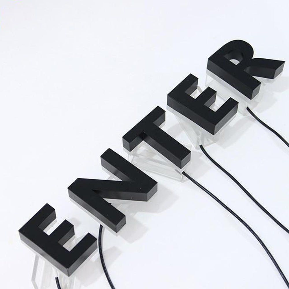 Enter 3D Backlit Letters Business Metal Led Sign - Shineneon
