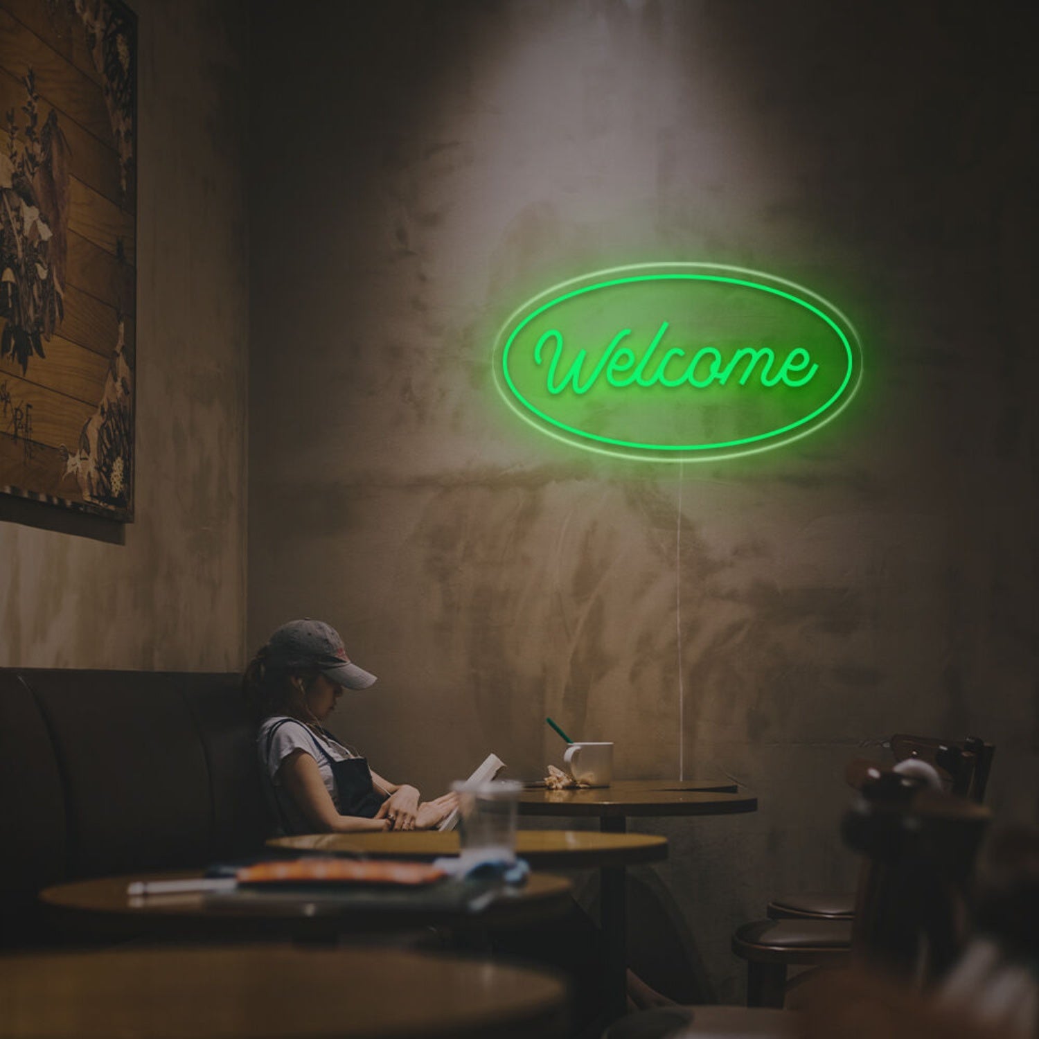 Entrance Welcome With Oval Led Neon Sign For Retail Store Decor | Shineneon