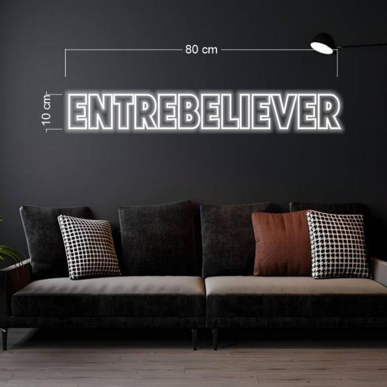 Entrebeliever White Text Led Neon Sign For Home Wall Decor | Shineneon