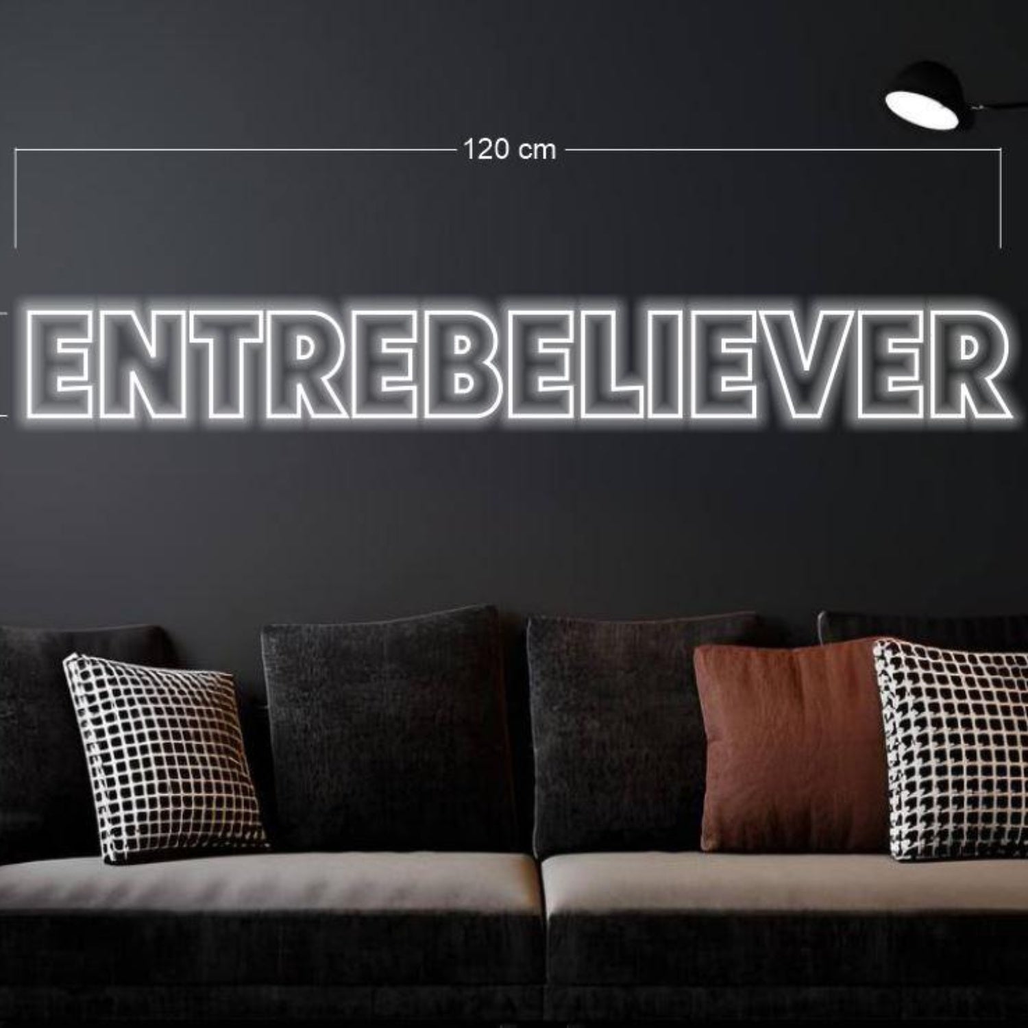 Entrebeliever White Text Led Neon Sign For Home Wall Decor | Shineneon