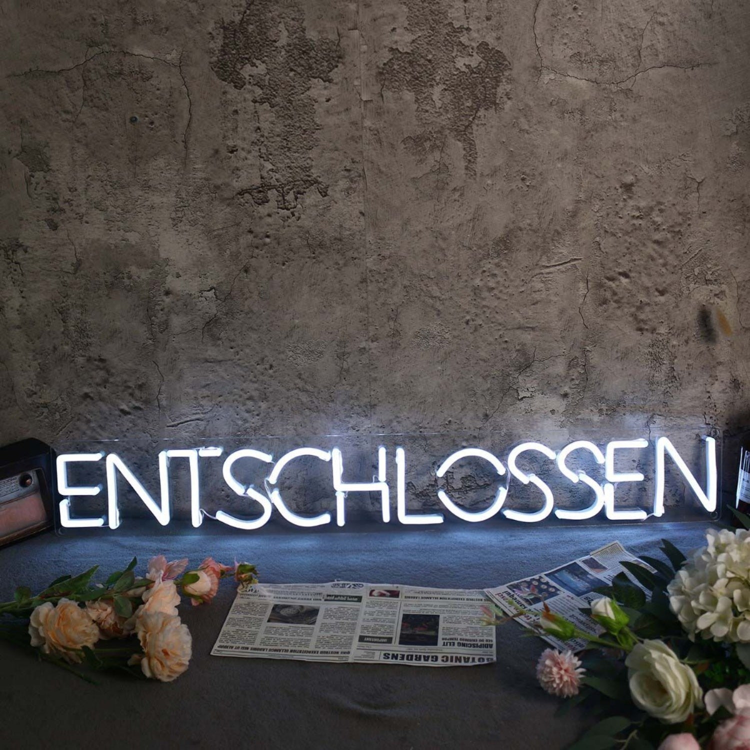 Entschlossen Blue Led Neon Sign - Shineneon