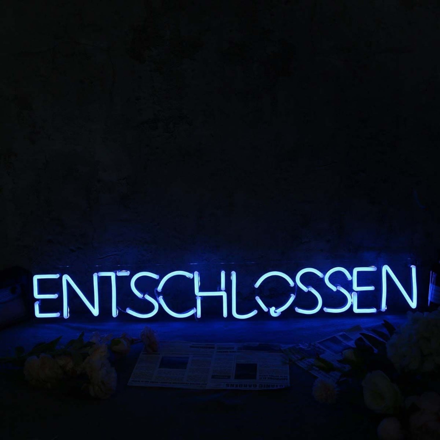 Entschlossen Blue Led Neon Sign - Shineneon