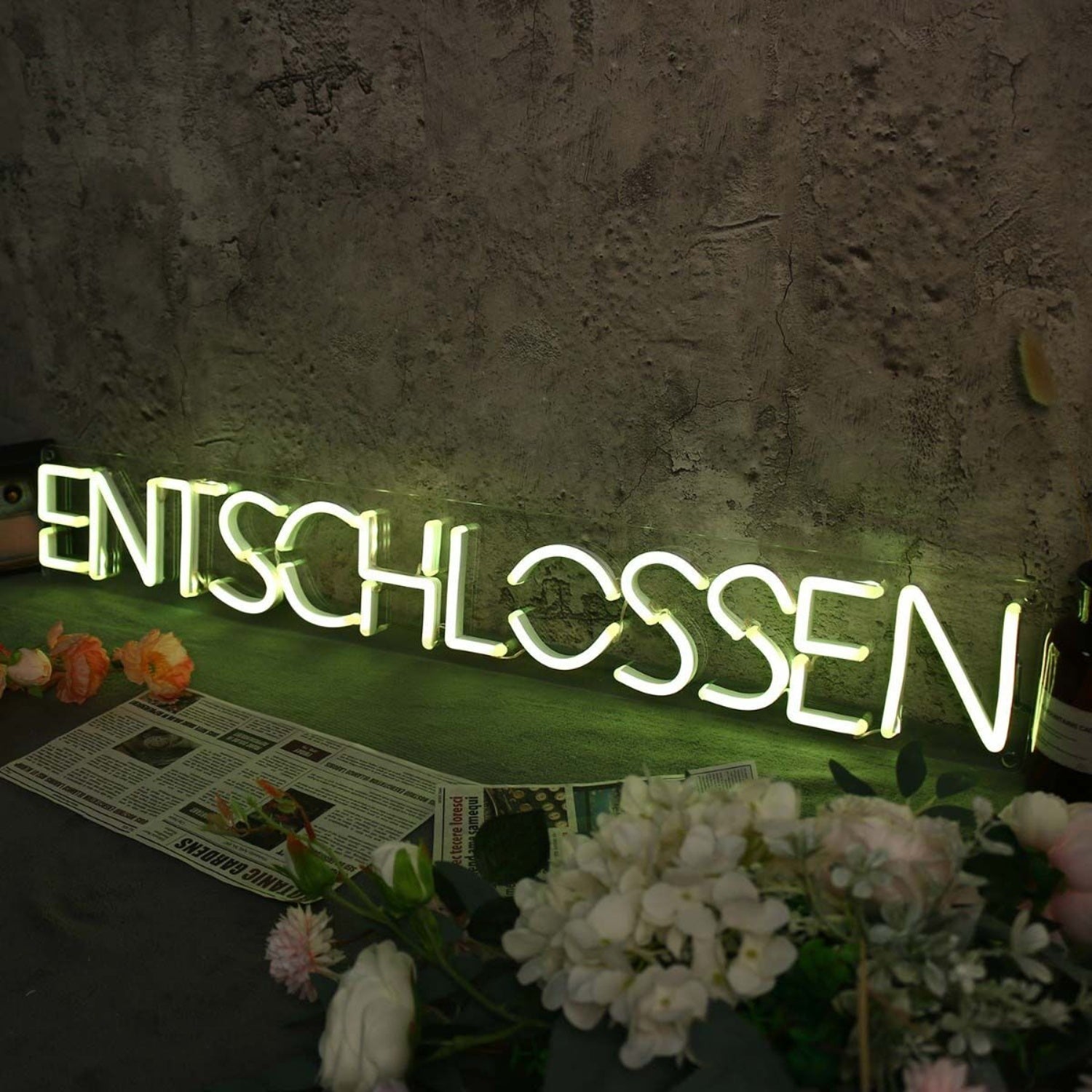 Entschlossen Blue Led Neon Sign - Shineneon