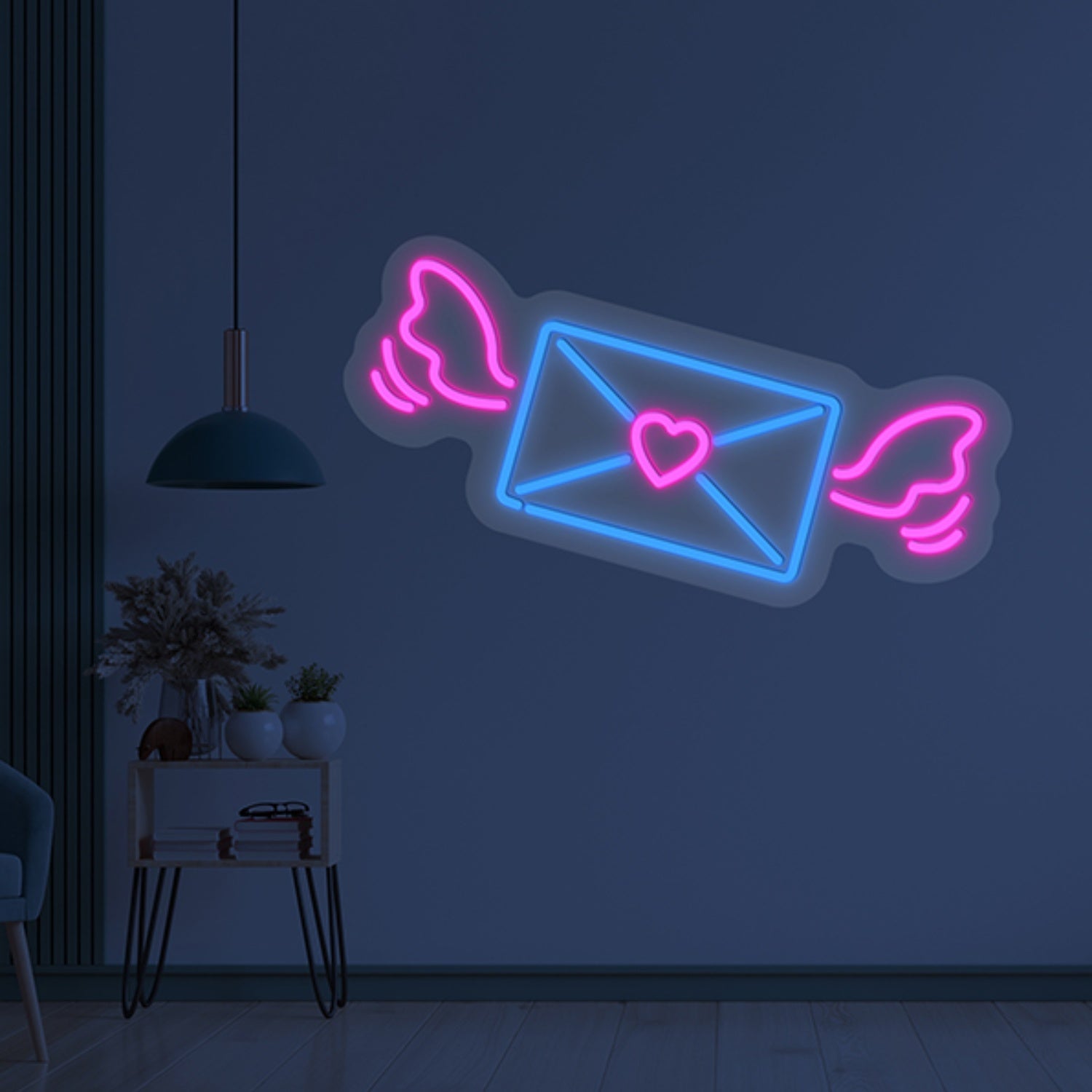 Envelope With A Heart Neon Sign Wall Art Decor | Shineneon
