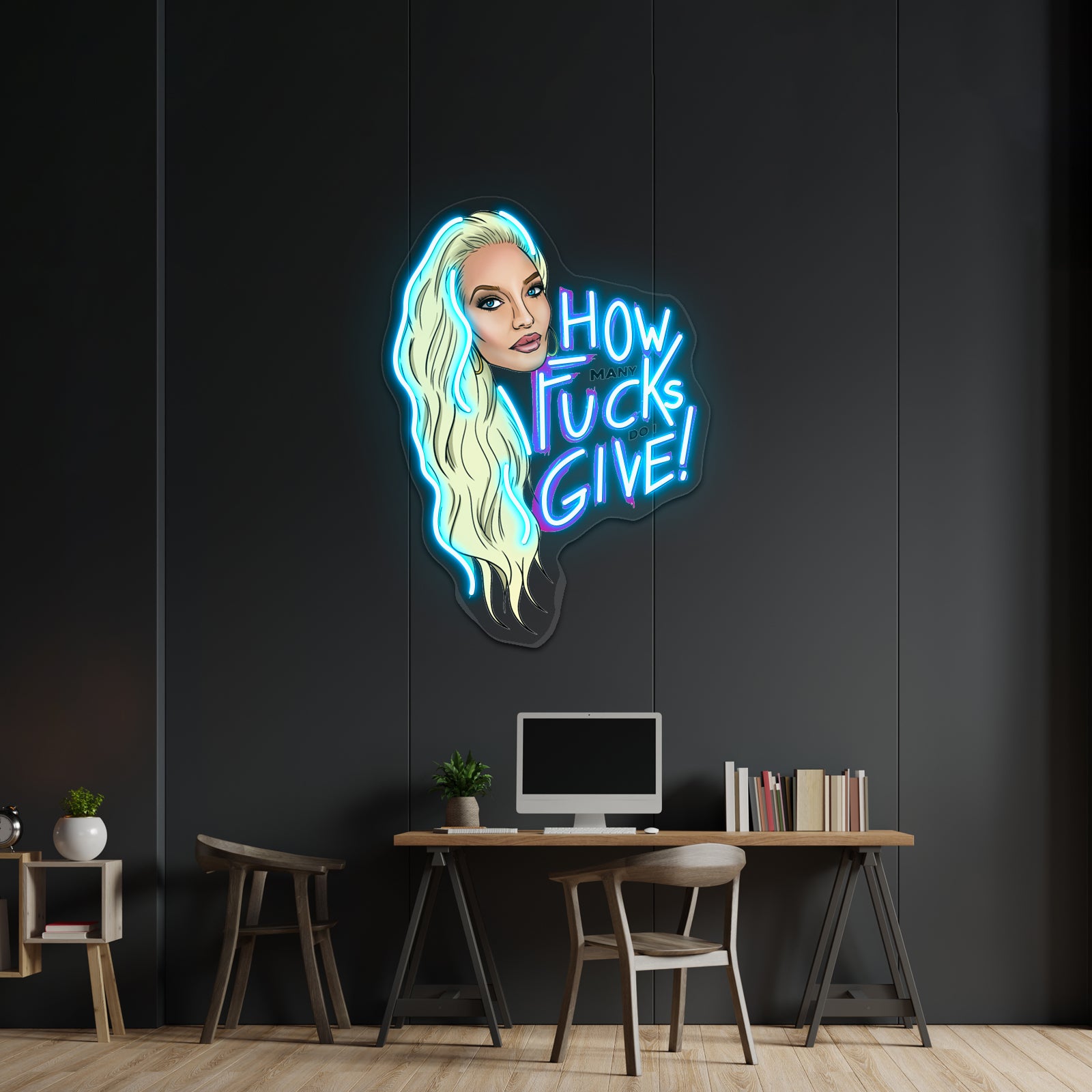 Erika Jayne How Many Do I Give Artwork Custom Neon Led Sign | Shineneon