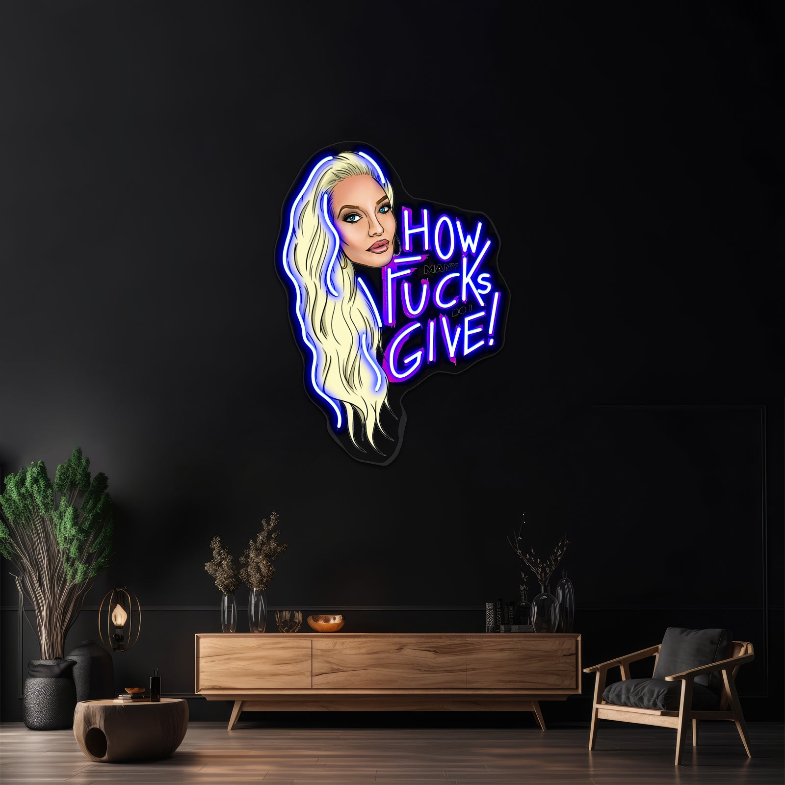 Erika Jayne How Many Do I Give Artwork Custom Neon Led Sign | Shineneon