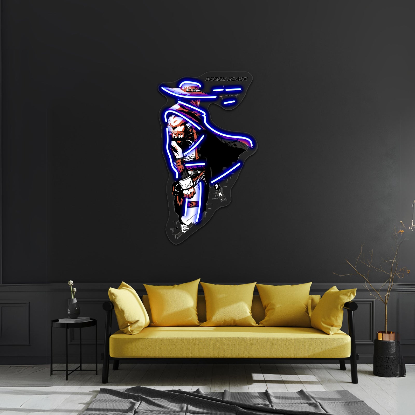 Erron Black Mortal Kombat Fan Artwork Custom Neon Led Sign | Shineneon