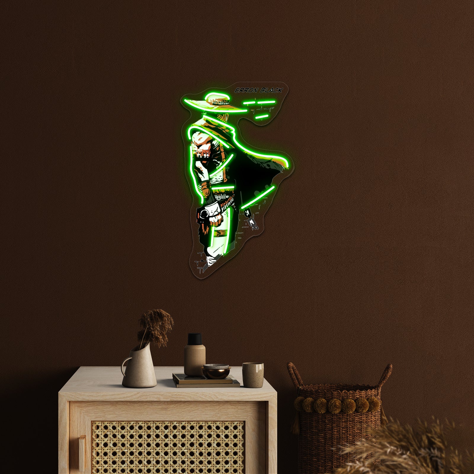 Erron Black Mortal Kombat Fan Artwork Custom Neon Led Sign | Shineneon