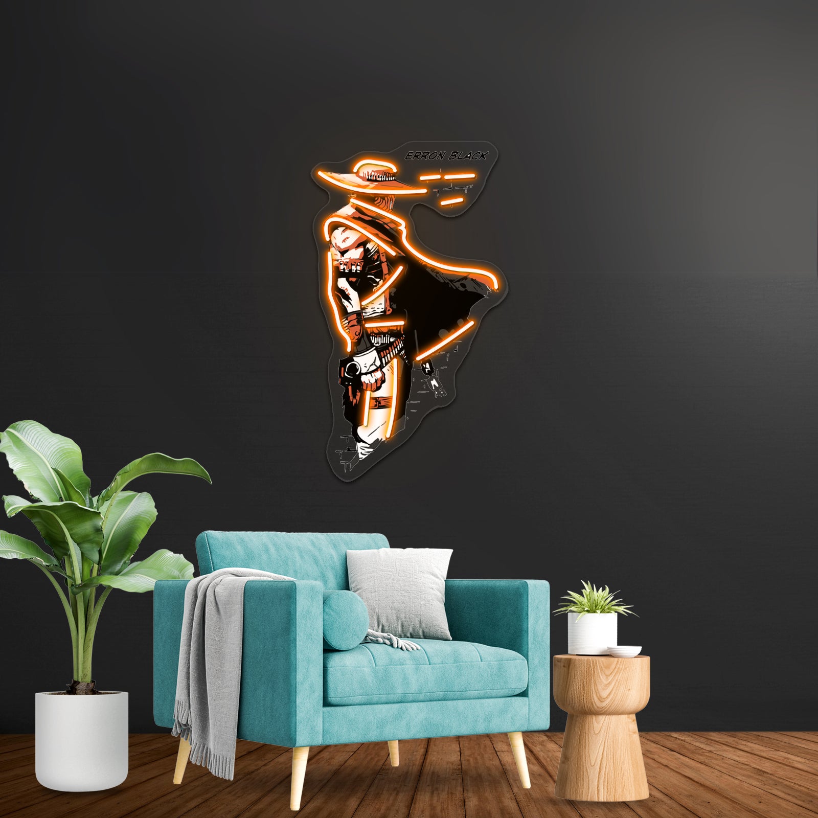 Erron Black Mortal Kombat Fan Artwork Custom Neon Led Sign | Shineneon