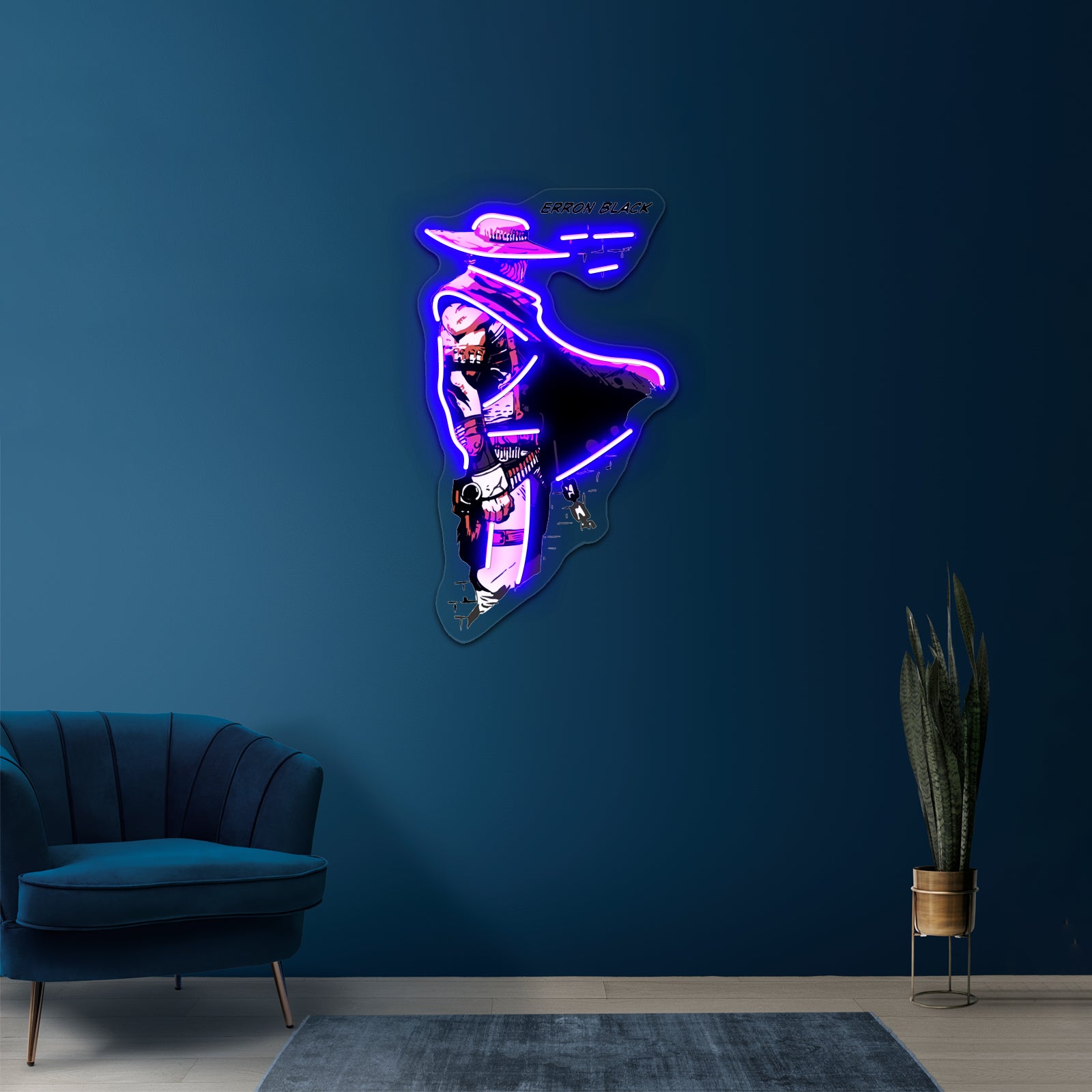 Erron Black Mortal Kombat Fan Artwork Custom Neon Led Sign | Shineneon